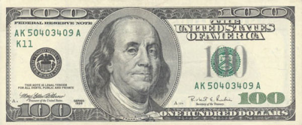 20 dollar bill back. 1996 version, ack and